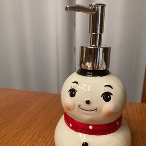 Johanna Parker Retro Snowman Christmas‎ Soap Dispenser DISCONTINUED